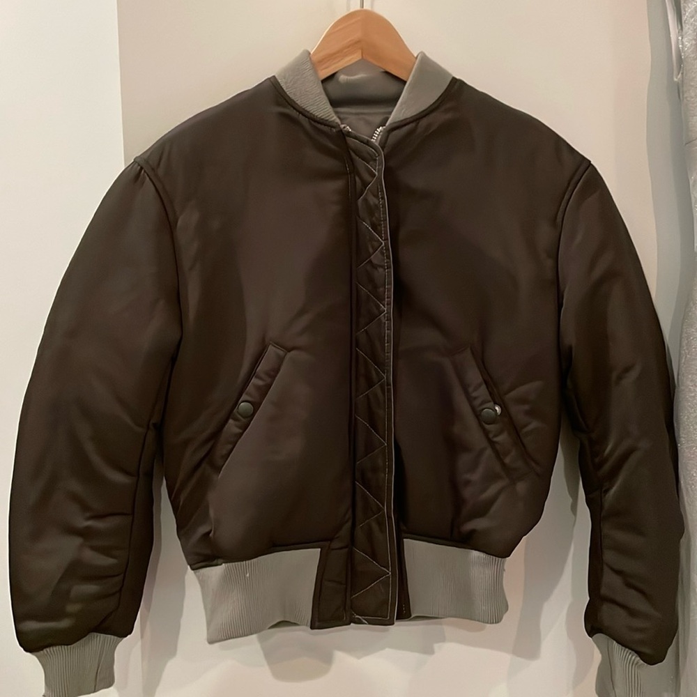UNIQLO reversible motorcycle/baseball jacket/bomber